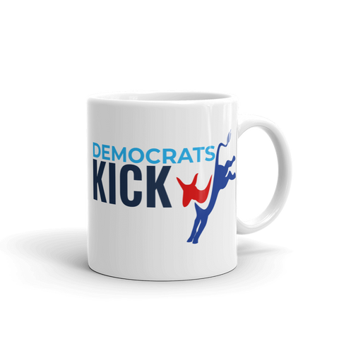 11 oz Democrats Kick white mug - right handle