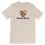 cream T-shirt - shady bitch dog logo