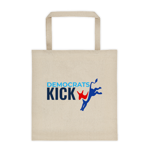 Democrats Kick canvas tote bag