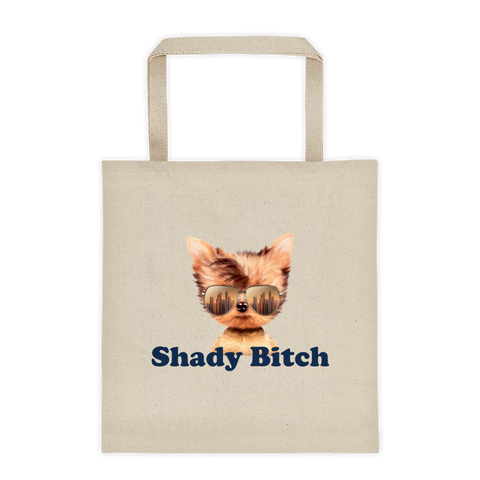 Canvas  tote bag - "shady bitch dog logo