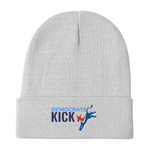 Democrats Kick A white beanie hat