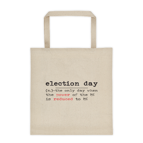 Election day canvas tote bag